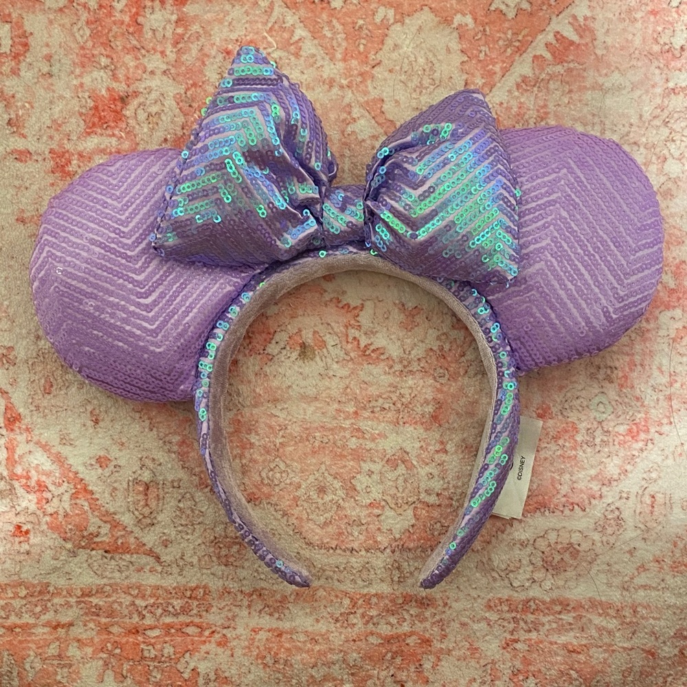 Purple Sequin Disney Minnie Mouse Ears Headband